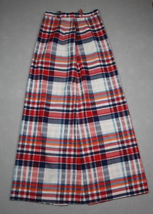 Vintage ILGWU Madison Skirt Womens 12 Floor Length Plaid Skirt 1970s - Picture 1 of 15