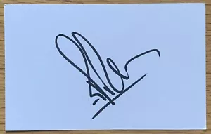 Carta indice firmata Ronald De Boer Rangers leggenda olandese certificato di autenticità - Foto 1 di 1