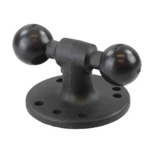 RAM Mount Round 2.5 inch dia Plate with Double 1 inch Ball RAM-B-217U