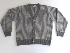 HEMINGWAY POINT HP Gray Button Up Cardigan Sweater Made In Taiwan R. O. C. Large - Picture 1 of 11