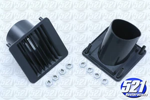 Black Dash Defroster Vents Fits 68 69 70 Charger Coronet RoadRunner GTX Mopar - Picture 1 of 1