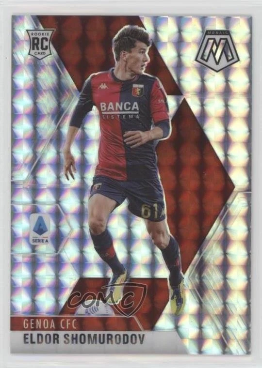 2020-21 Panini Mosaic Serie A Mosaic Prizm Eldor Shomurodov #50 Rookie RC - Image 1 of 2