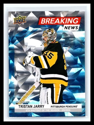 2024-25 Upper Deck Series 1 - Breaking News Tristan Jarry #BN-7 - Image 1 of 2