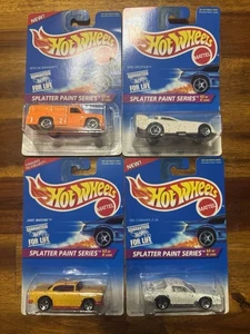 Hot Wheels 1995 Splatter Paint Series Complete Set - All 4 Cars All New!!!! - Picture 1 of 6