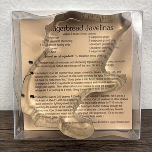 Javelina Gingerbread Hog Metal Cookie Cutter 6” Wild Boar Pig w/ Recipe in Box - Picture 1 of 12