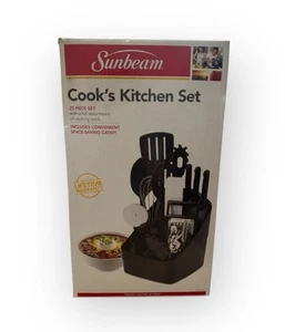 Sunbeam Cook's Kitchen Set 25 Piece Tool Set - Black - Picture 1 of 3