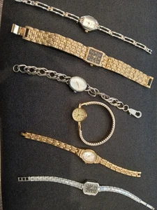 lot 6 vintage watches. Timex, Rumours, Elgin II, Gruen, Luch. For Parts/ Repairs - Picture 1 of 17