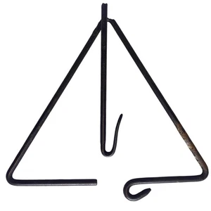 Vintage Cast Iron Triangle Dinner Bell Call Striker Barn Farmhouse Decor 13" - Picture 1 of 9