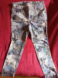 Ascari Stretch Schlupfhose,Gr.40,fivepocket,blau geblümt - Bild 1 von 3