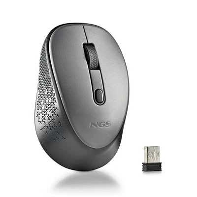 NGS Dew Gray Wireless Optical Mouse, Ergonomic Mouse, Quiet Wireless Laptop Mous - Image 1 of 4