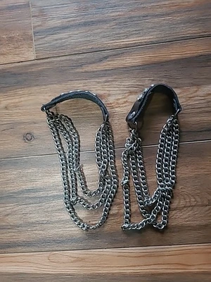 Studded Leather Pocket Chains For Motorcycle Riders - Image 1 of 4