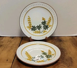 2 Vintage MCM Stangl Potteries USA Golden Blossom 10" Dinner Plate   - Picture 1 of 8