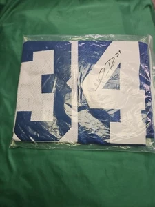 Isaiah Rogers Number 34 Autographed Jersey JSA Authenticated Blue And White... - Picture 1 of 4