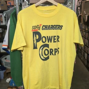 Chargers San Diego NFL Vintage SDGE Charger Power Corps T-Shirt XL 25" P2P gelb - Bild 1 von 13
