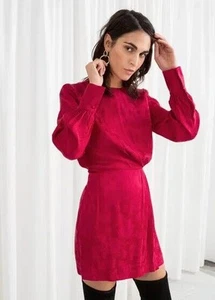 & Other Stories UK 8 Gathered Satin Mini Dress - Bild 1 von 10