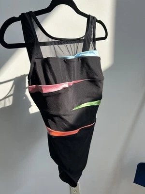 Longitude Swimsuit Womens Size 14 NWT Black One Piece NEW Summer Beach - Image 1 of 4