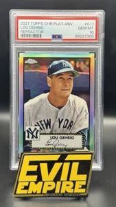 LOU GEHRIG 2021 Topps Cromo Platino Ann. Refractor Yankees #613 PSA 10: POP 1 - Imagen 1 de 4