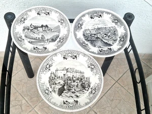 3 Alte Villeroy&Boch Porzellan Wandteller Luxemburg Wiltz vers1857,J.B.Fresez - Bild 1 von 10
