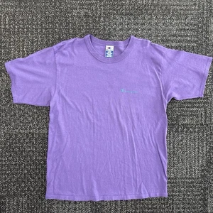 Vintage Champion T-Shirt Größe Large lila grün türkis Spellout Logo Tee 90er - Bild 1 von 9