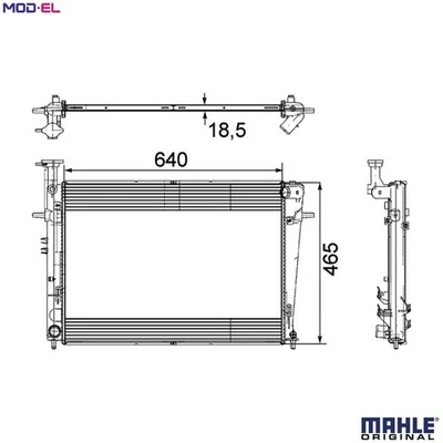 RADIATOR ENGINE COOLING CR 908 000P FOR KIA SPORTAGE/III/SUV G4GCG4KD 2.0L 4cyl - Image 1 of 4
