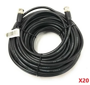 Lot of 20 NEW Steren 205-547BK BNC Male to BNC Male RG59 Patch Video Cables 50FT - Picture 1 of 5