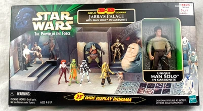Star Wars Poder de la Fuerza Palacio de Jabba 3D Pantalla Diorama con Han Solo Carbonita Foto 1 de 2