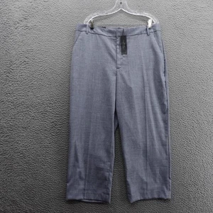 Banana Republic Straight Fit Trousers Pants Size 16 Gray Womens Ankle Length NWT - Picture 1 of 18