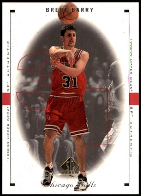 Brent Barry 1998-99 SP Authentic #22 Bulls NBA READ FREE SHIPPING AutographDen - Image 1 of 2