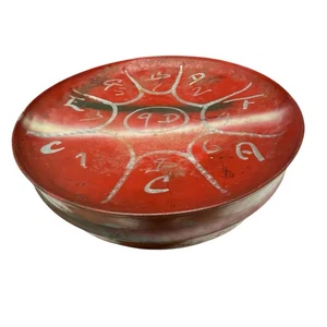 Vintage karibische jamaikanische handbemalte Stahltrommel 11,25" Durchmesser 3" dicke Steel Pan Drum - Bild 1 von 7