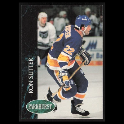 Ron Sutter #389 1992 Parkhurst St. Louis Blues Hockey Card NHL NM - Image 1 of 3