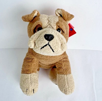 Russ Luv Pets Bulldog Bullet 10" Plush Puppy Dog 4254 Beanbag Hang Tag - Image 1 of 4