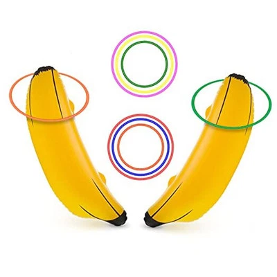  Juego de lanzamiento de anillo de plátano inflable para despedida de soltera, ducha nupcial  Foto 1 de 4