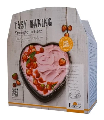 Birkmann Springform Herz Backform Kuchenform Herzform Schwarz 22 cm - Bild 1 von 2