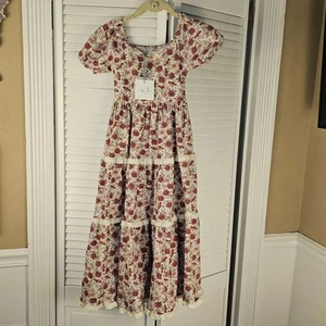 NWT Love + Grow Girls Floral Tiered Maxi Dress 6 6Y - Picture 1 of 5