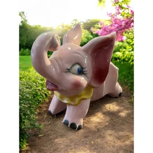 Retro Vintage rosa Elefant Keramik Figur Kinderzimmer Deko 50er Jahre Dumbo? - Bild 1 von 5