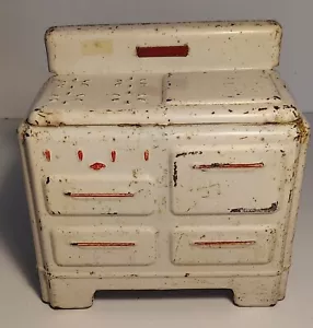 RARA stufa vintage in latta casa delle bambole anni '50 made in USA - resistente - Foto 1 di 6