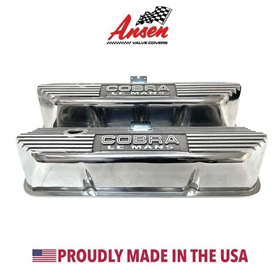 Ford Performance COBRA LE MANS TALL Valve Covers - Polished Aluminum - M-6582-P - Image 1 of 4