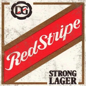 Vintage Retro Red Stripe Strong Lager Man Cave Pub Shed Drink Metal 20cm SIGN - Picture 1 of 1