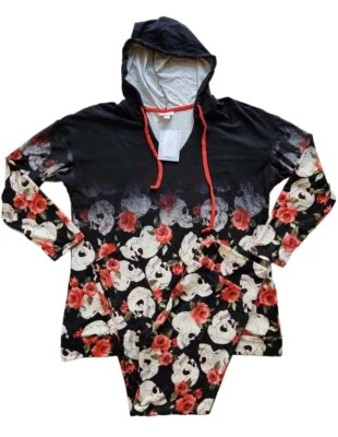 Lularoe Ombre Rosa Calavera XL Eliza Cuello en V Sudadera con Capucha Top y Leggings TC a Juego NUEVO Foto 1 de 4