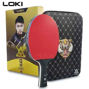 Table Tennis Racket Carbon Ping Pong Paddle 6/7/8/9 Star with Sticky Rubbers - Picture 1 of 40