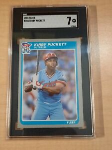 Kirby Puckett 1985 Fleer #286 Rookie RC Twins Legend SGC 7 NR-MT