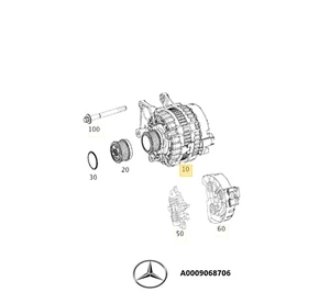 Original Mercedes-Benz A0009068706 Generator A205 C205 S205 W213 S213 W166 C292 - Picture 1 of 5
