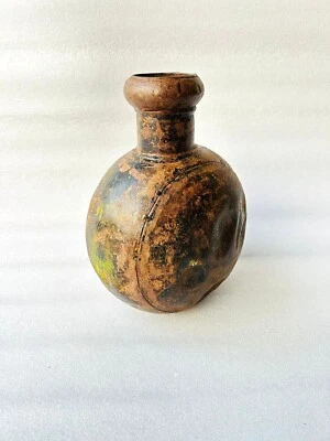 Vintage Iron Pot Old Iron Hand Crafted Vase Kitchenware Water Serving Pot - Image 1 of 4