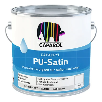 CAPAROL Capacryl PU-Satin 0.375 LTR PU-Lack Acryllack Holzlack Metall-Lack WEISS - Bild 1 von 2
