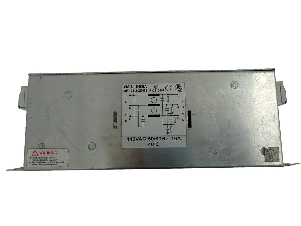 EMIS MF423-3-2D-BS THREE PHASE EMI FILTER - Image 1 of 4