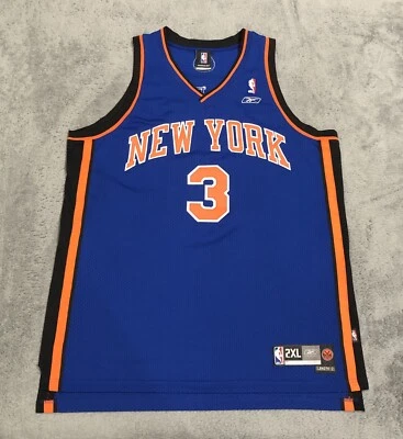 Vintage Reebok Authentic Men’s 2XL New York Knicks Stephon Marbury 3 Sewn Jersey - Image 1 of 4