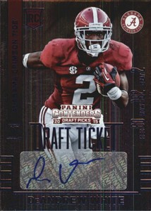 2015 Panini Contenders Draft Picks College Draft Ticket Blue Foil #271 White