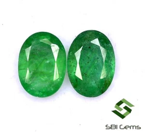1.24 Cts Certified Natural Emerald Oval Cut 7x5 mm Untreated Faceted Gemstones - Picture 1 of 5
