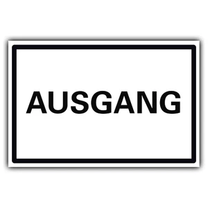 Ausgang Schild Orientierung Hinweis Wegweiser Büro Infoschild 30x20cm - Bild 1 von 5