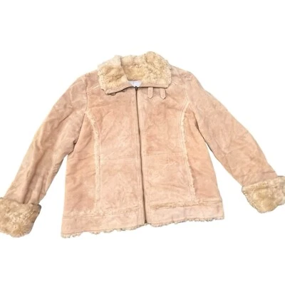 Chaqueta Máxima de Cuero Wilson De Colección Para Mujer Talla XL Abrigo de Cuero Tostado Piel Sintética Suave Foto 1 de 4